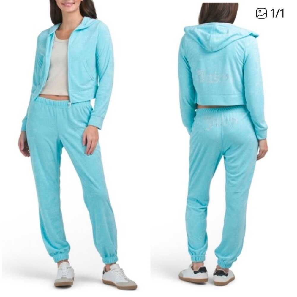 NWT Women’s Juicy Couture Terry Cloth Tracksuit Joggers Set